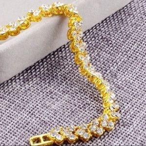 CZ Zircon Chain And Link Tennis Bracelet